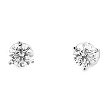 14kt White Gold Lab-Grown Round Diamond Studs (2ct)