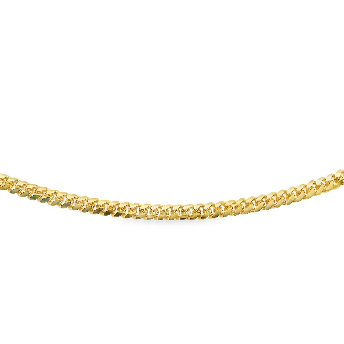 14kt Yellow Gold 7" 3.3mm Curb Bracelet (6.4g)