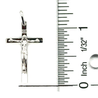 18kt White Gold Italian Made Crucifix Pendant (2.0g)