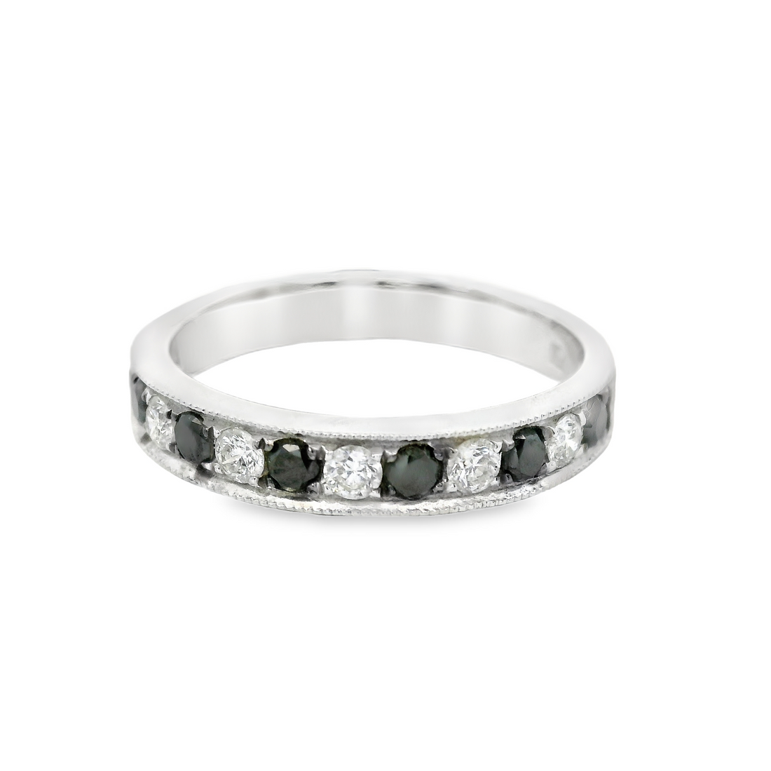 18kt White Gold Diamond Prong Set Wedding Ring (0.49ct)
