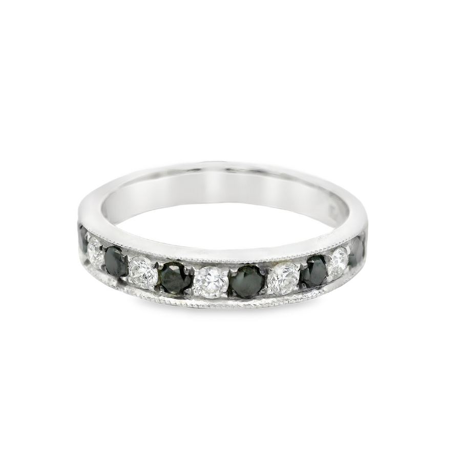 18kt White Gold Diamond Prong Set Wedding Ring (0.49ct)