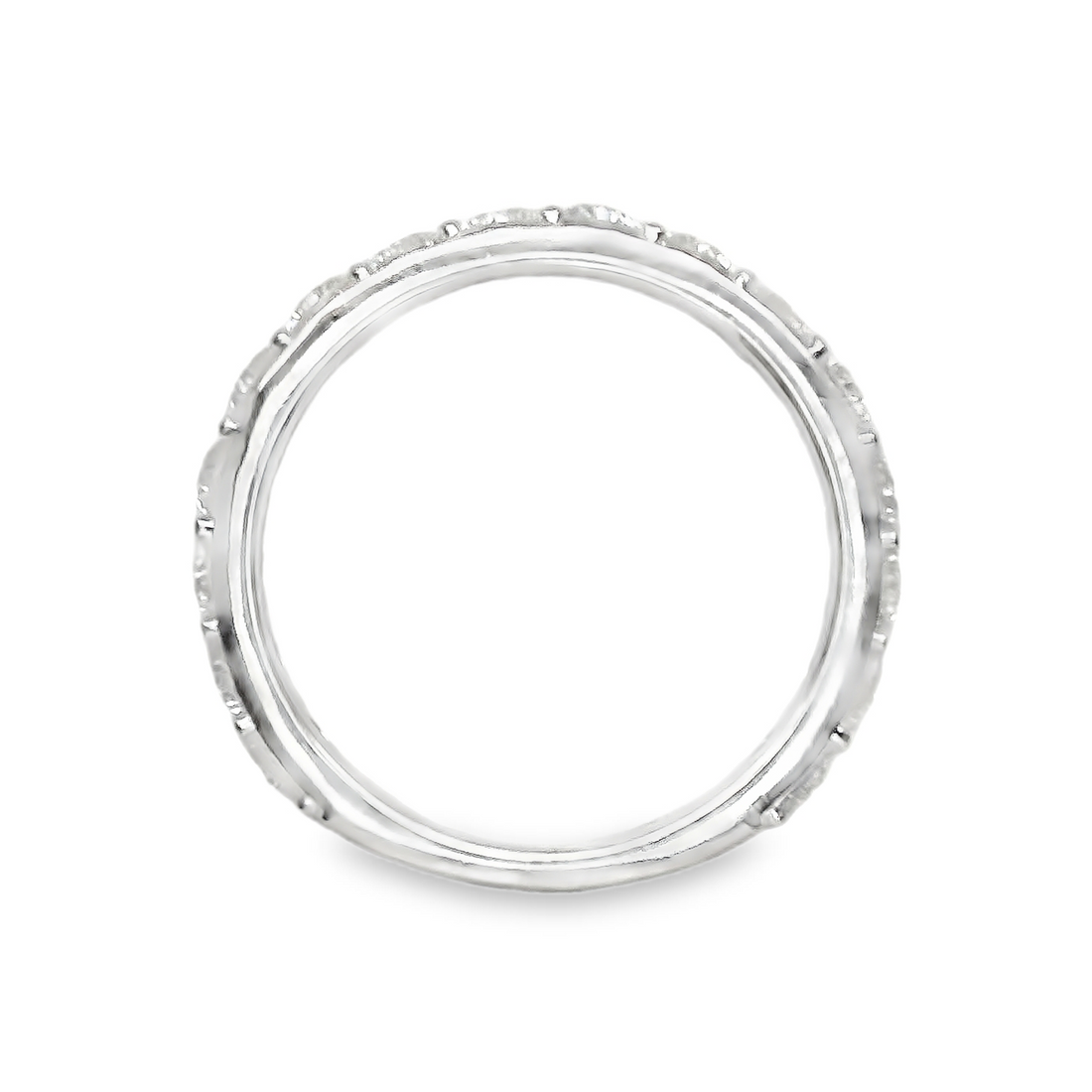 14kt White Gold Lab-Grown Round Diamond Shared Prong Wedding Ring (1.60ct)