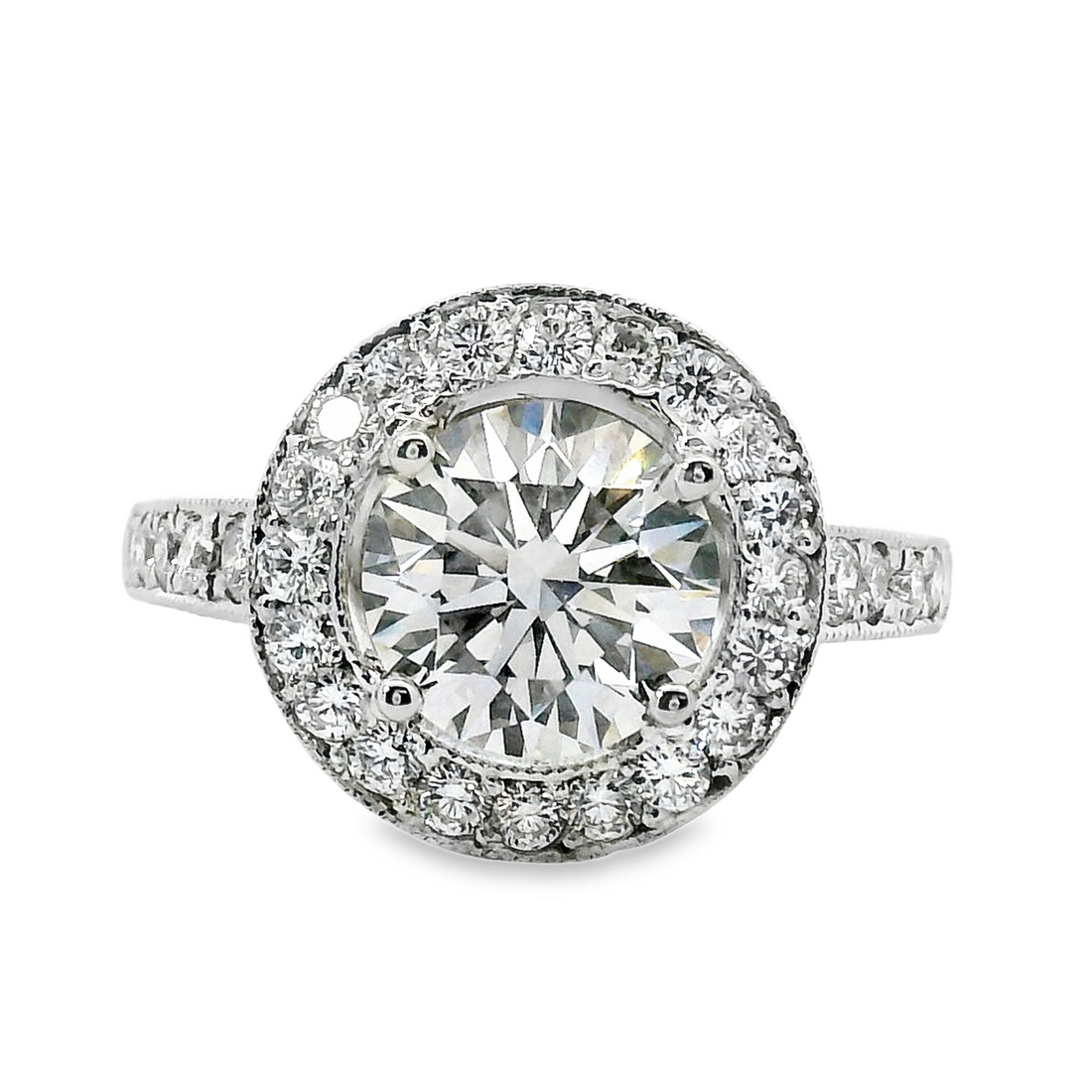 18kt White Gold Lab-Grown Round Diamond Engagement Ring (2.16ct)