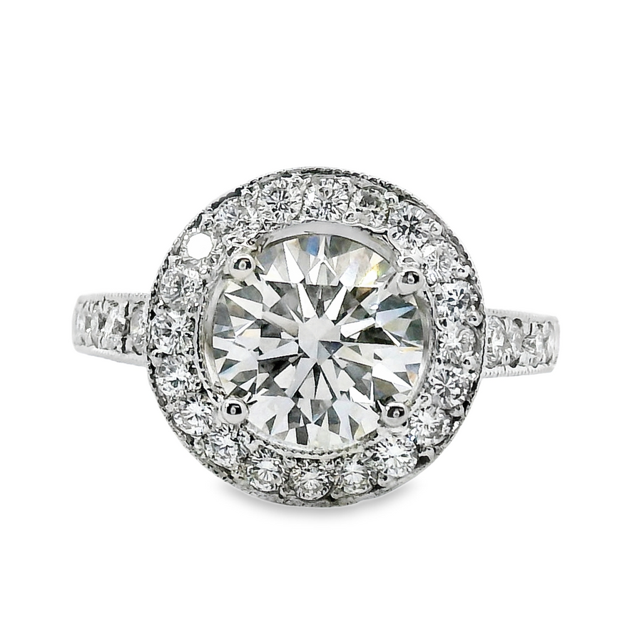 18kt White Gold Lab-Grown Round Diamond Engagement Ring (2.16ct)