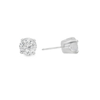 14kt White Gold Lab-Grown Round Diamond Stud Earrings (3.0ct)