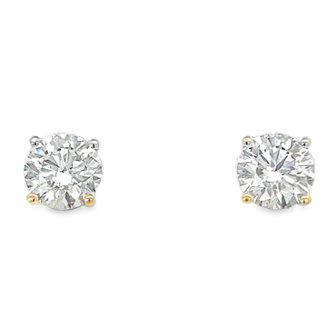 14kt Yellow Gold Lab-Grown Round Diamond Studs (5.54ct)