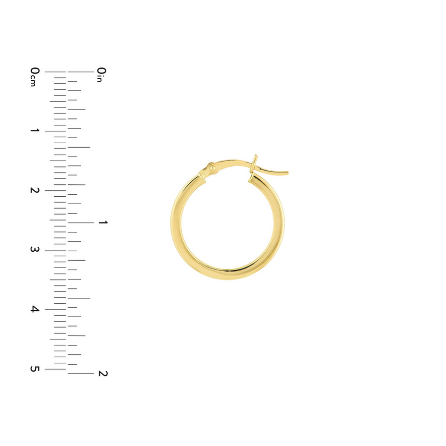 14kt Yellow Gold Medium Hoop Earrings