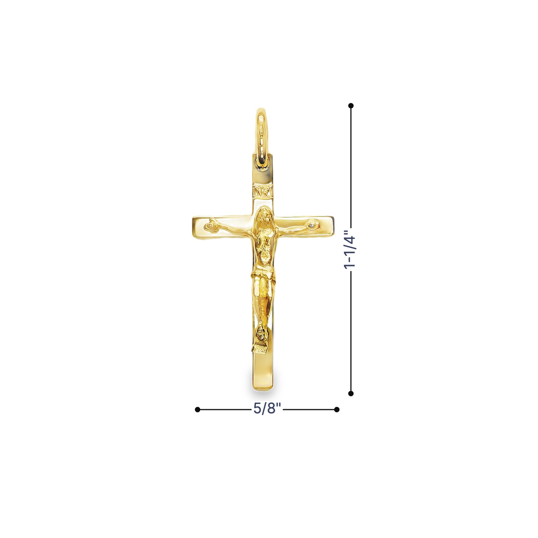 18kt Yellow Gold Italian Made Crucifix Charm (2.17g)