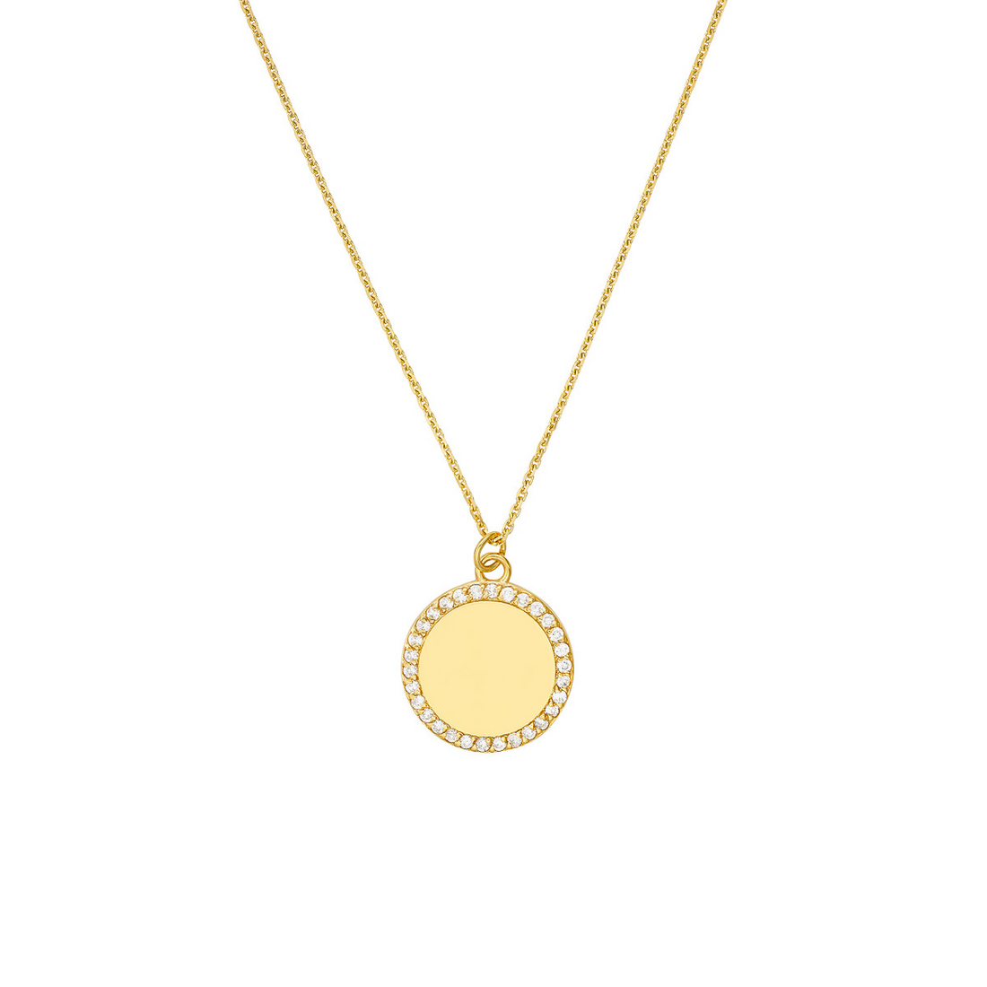 14kt Yellow Gold Round Diamond Circle Pendant (.06ct)