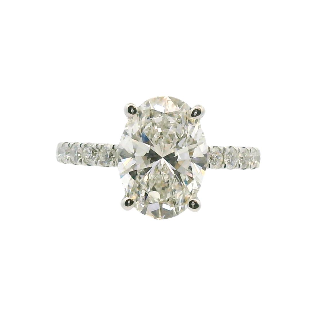 18kt White Gold Hidden Halo Natural Diamonds Semi-Mount Ring (0.58ct)