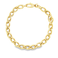 14kt Yellow Gold 7.5" 6.2mm Fancy Link Bracelet (5.28g)