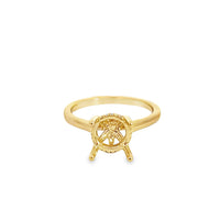 18K Yellow Gold Diamond Semi-Mount Ring (.08ct)