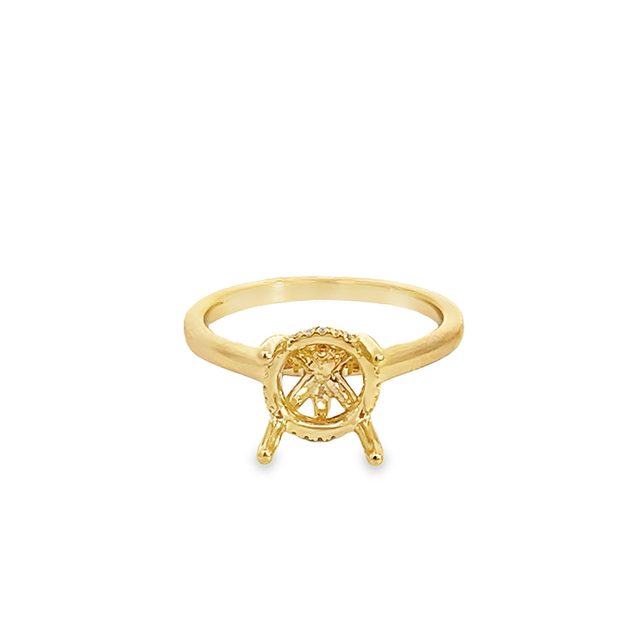 18K Yellow Gold Diamond Semi-Mount Ring (.08ct)