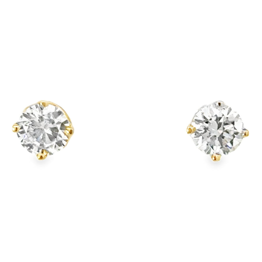 14kt Yellow Gold Lab-Grown Diamond Stud Earrings (1.01ct)