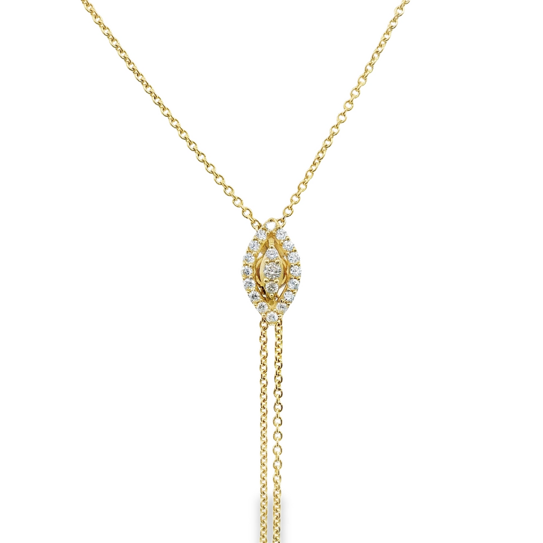 18kt Yellow Gold Natural Diamond Estate Necklace (.56ct)