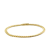 14K Yellow Gold 7" 3.5mm Curb Style Bracelet (7.54g)