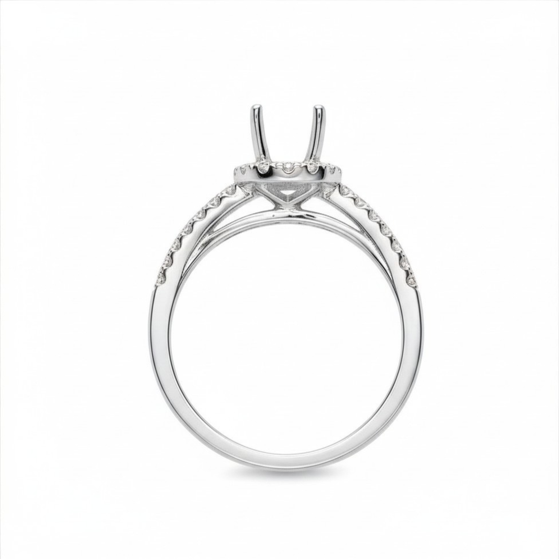 18kt White Gold Natural Diamond Semi-Mount Ring (.80ct)