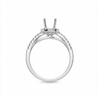 18kt White Gold Natural Diamond Semi-Mount Ring (.80ct)