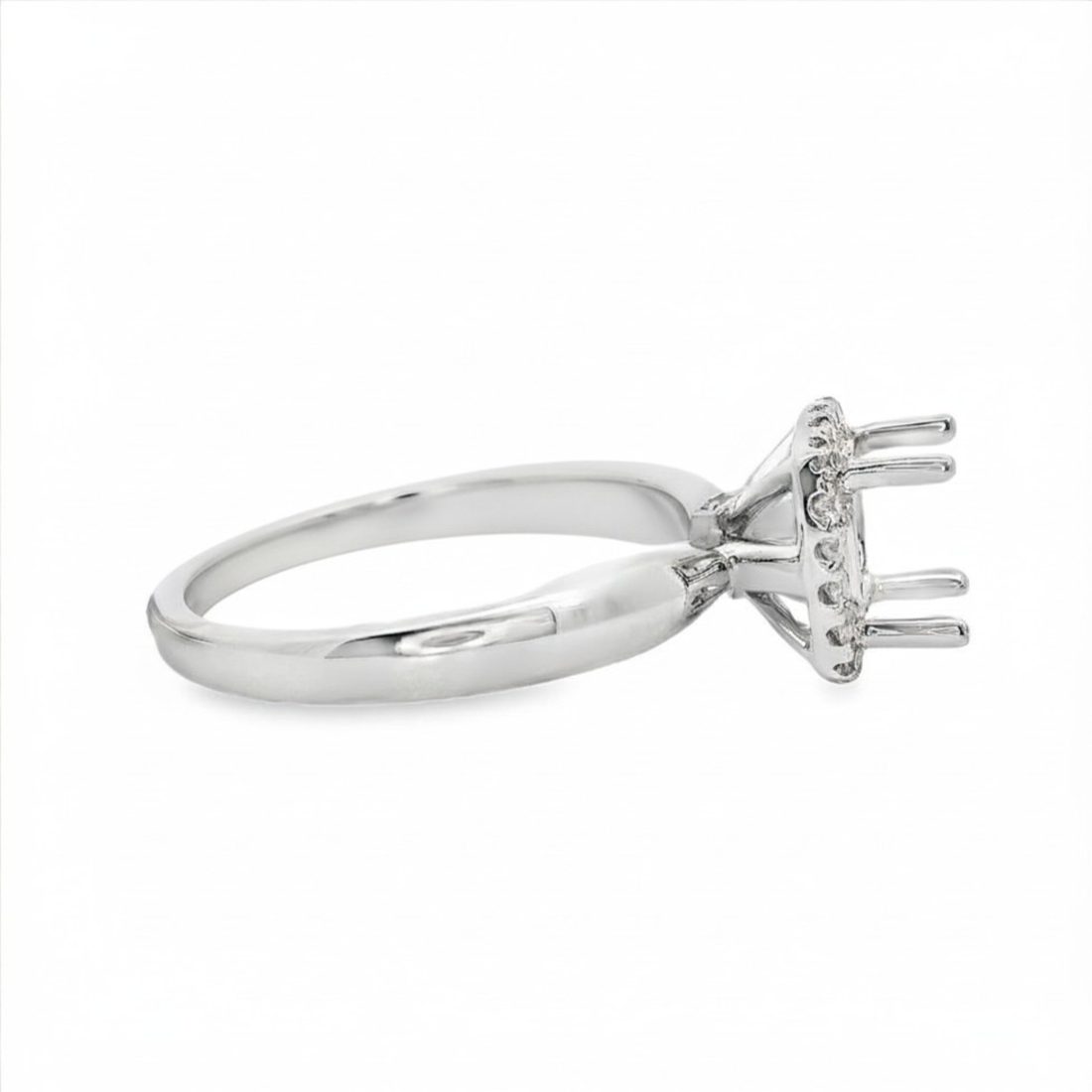 18kt White Gold Full-Cut Diamond Semi-Mount Ring (.13ct)