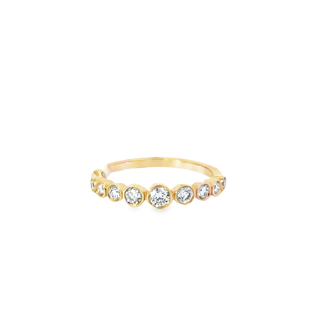 18kt Rosé Gold Diamond Bezel Wedding Ring (0.43ct)