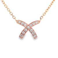 18kt Rosé Gold Natural Diamond Necklace (0.15ct)