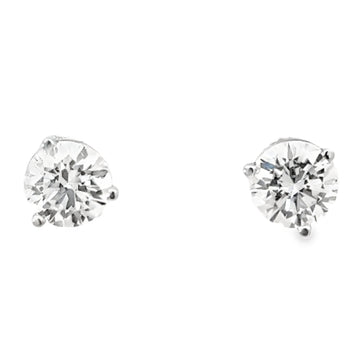 14kt White Gold Lab-Grown Round Diamond Studs (2ct)