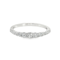 18kt White Gold Natural Round Diamond Wedding Ring (.41ct)