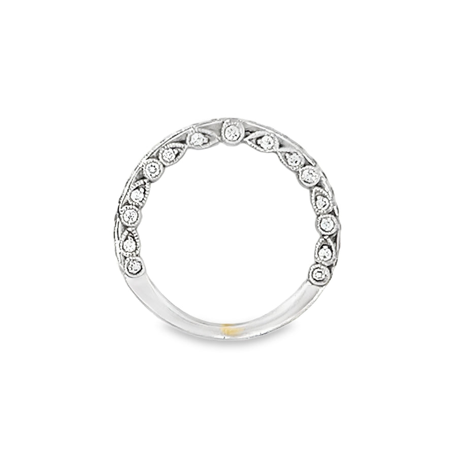 18kt White Gold Diamond Bead Set Ring (0.66ct)