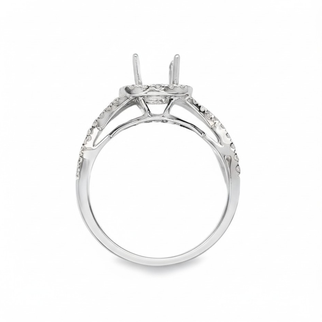 18kt White Gold Full-Cut Diamond Semi-Mount Ring (.49ct)