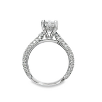 18kt White Gold Pave Natural Diamonds Semi-Mount Ring (0.5ct)