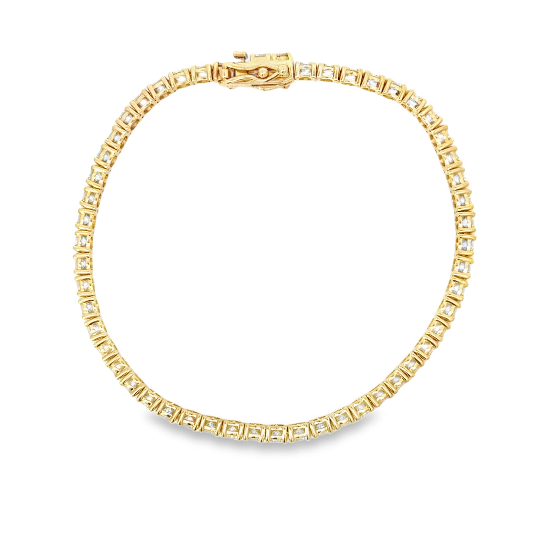 14K Yellow Gold 7" Lab-Grown Diamond Tennis Bracelet (5.24ct)