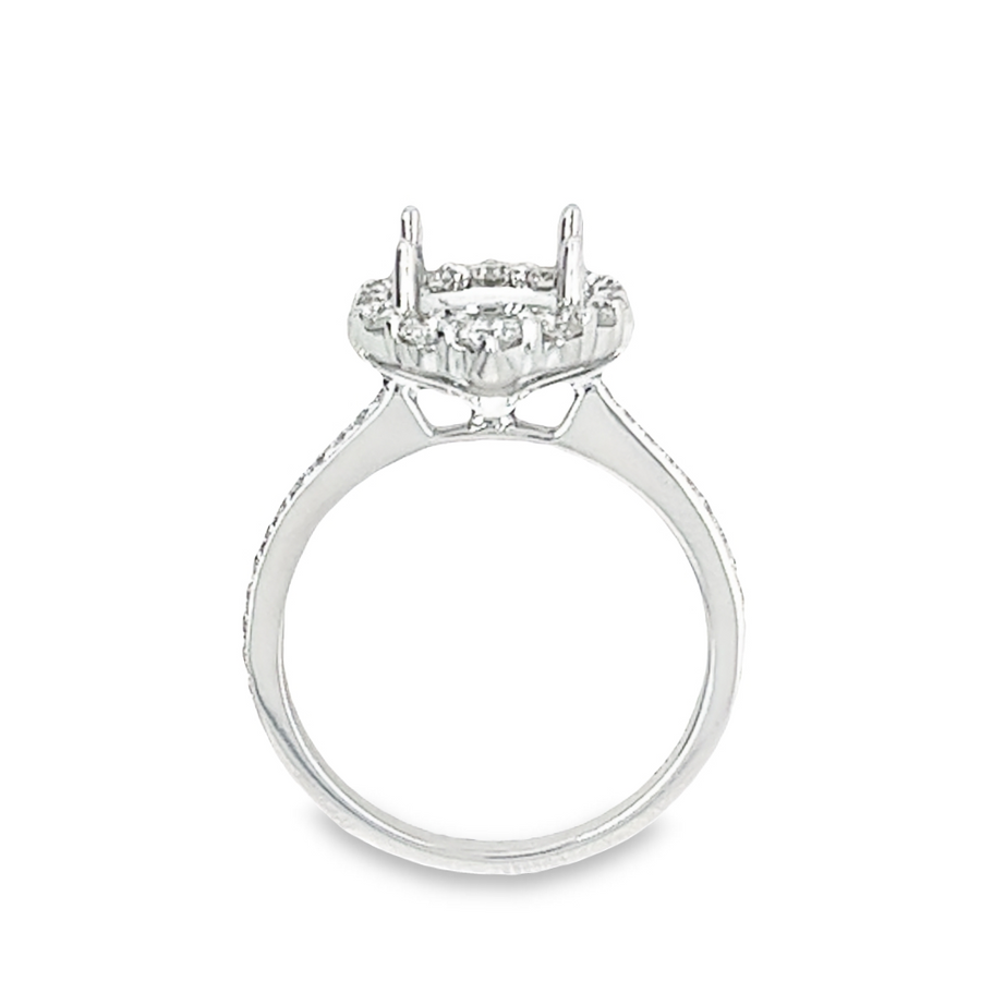 18K White Gold Diamond Semi-Mount Ring (.64ct)