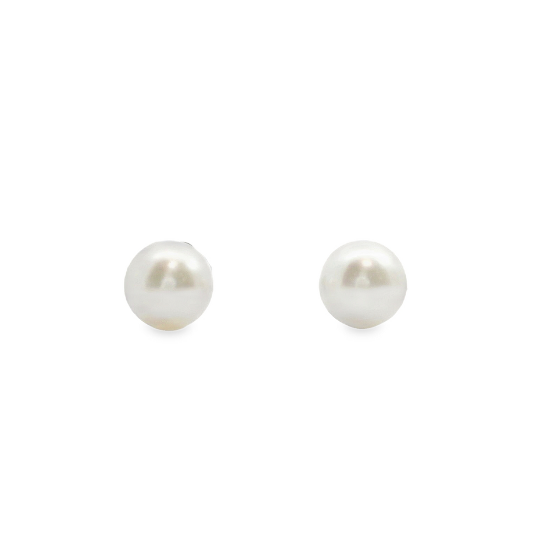 Pearl Earring14kt White Gold Japanese Akoya Cultured Pearl Earrings (6.5-7mm)
