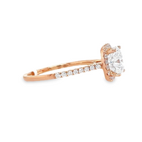 18K Rose Gold Lab-Grown Cushion Diamond Ring (1.84ct)