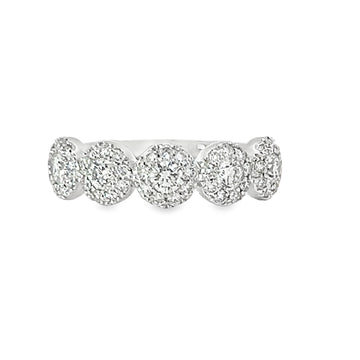 18K White Gold Round Diamond Wedding Ring (.69ct)