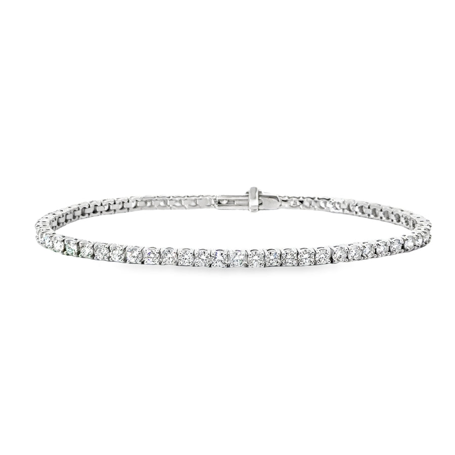 14K White Gold 7" Lab-Grown Diamond Tennis Bracelet (4.03ct)