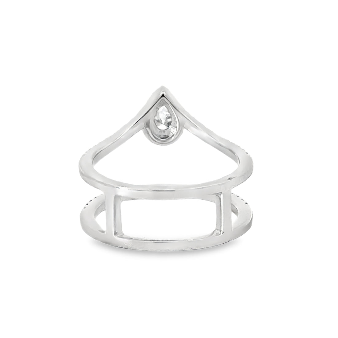 18kt White Gold Natural Diamond Free Form Ring (0.6ct)