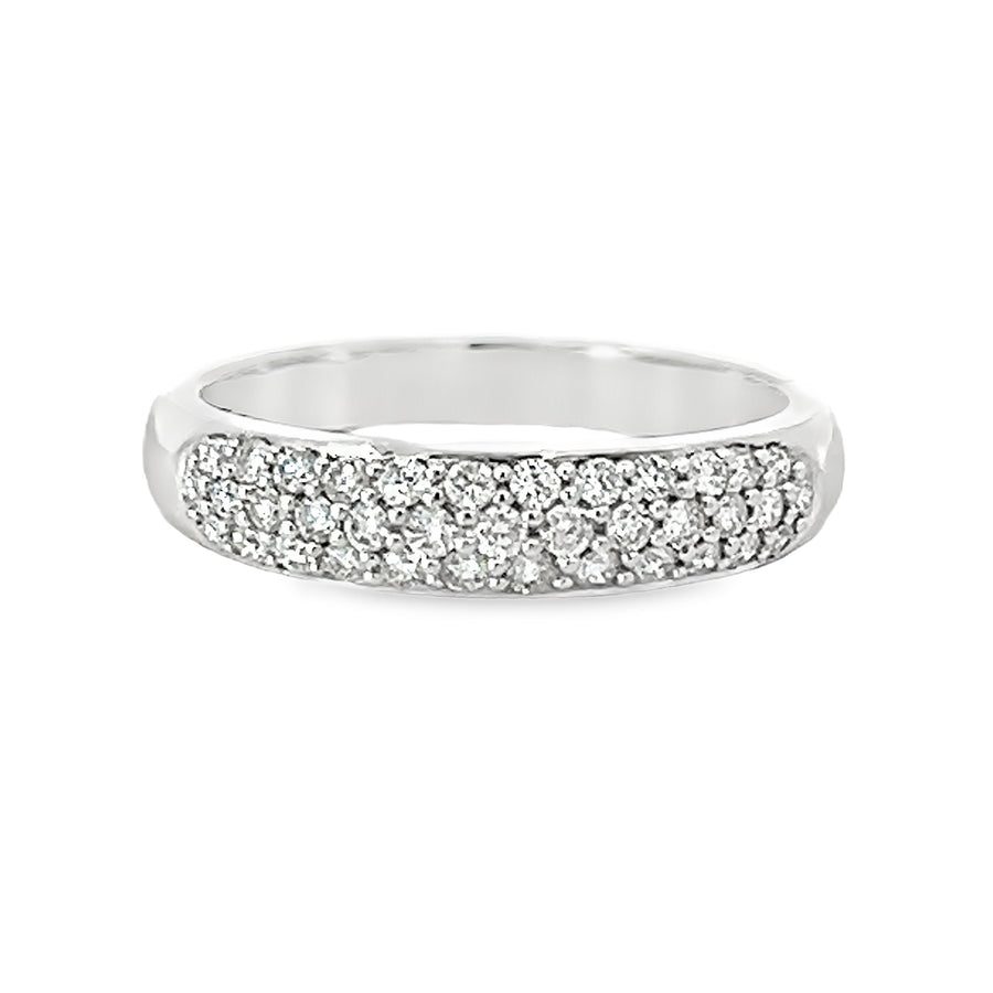 18K White Gold Diamond Pavé Ring (.40ct)