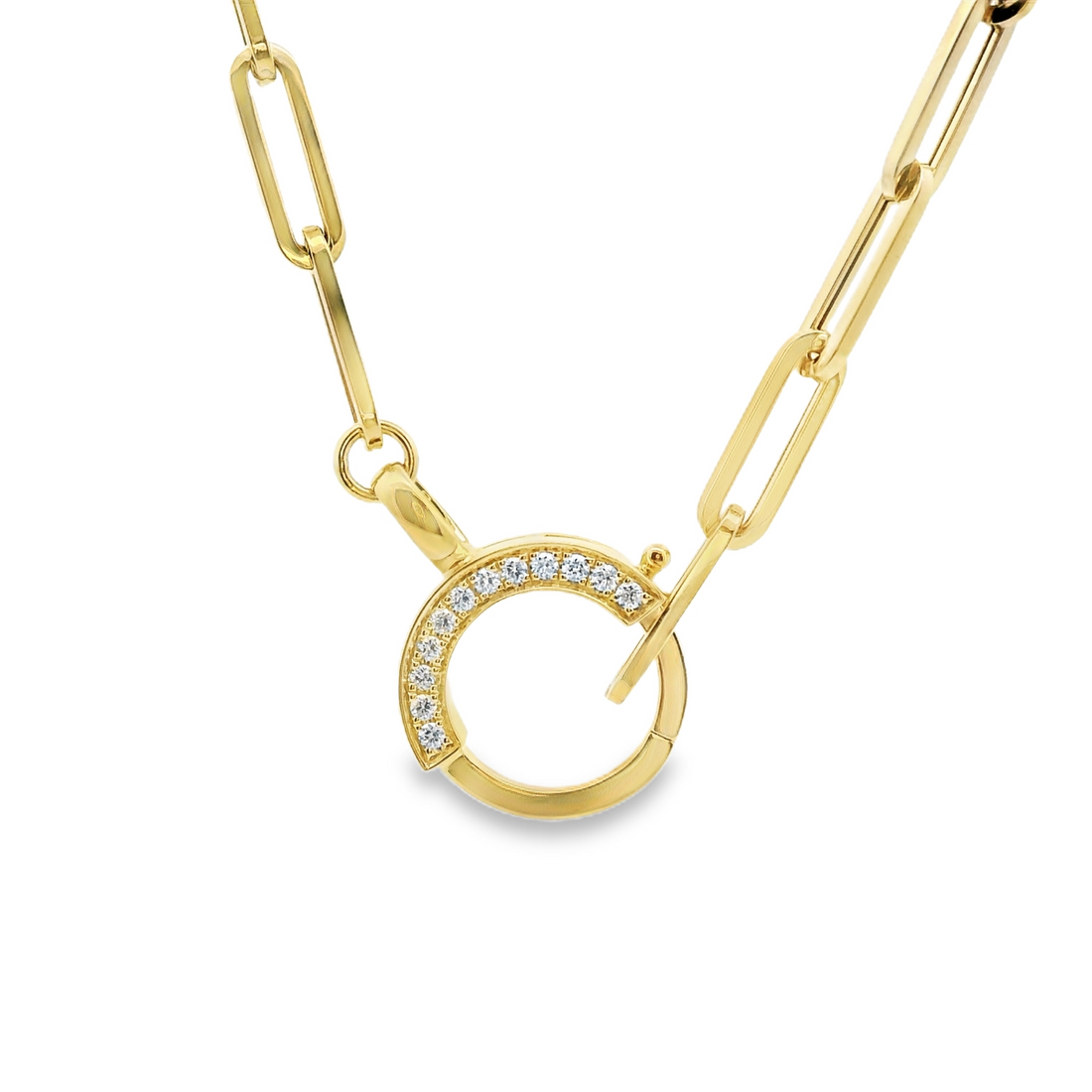 18kt Yellow Gold Natural Round Diamond Circle Pendant (.11ct)