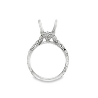 18kt White Gold Natural Round Diamond Semi-Mount Ring (1.43ct)