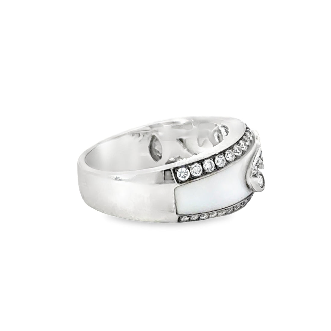 18kt White Gold Natural Diamond Free Form Ring (0.5ct)