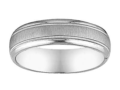 Artcarved 14kt White Gold 6.0mm Comfort Fit Wedding Band