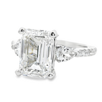 18kt White Gold Lab-Grown Emerald Diamond Engagement Ring (4.96ct)