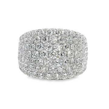 18kt White Gold Diamond Pave Wedding Ring (3.18ct)