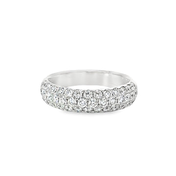 18kt White Gold Diamond Pave Wedding Ring (1.25ct)