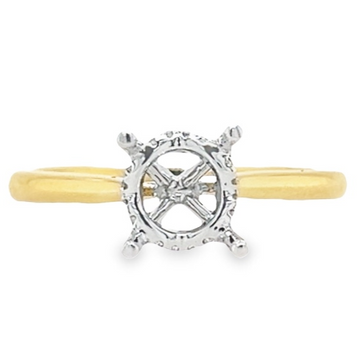 18K Yellow Gold Diamond Semi-Mount Ring (.13ct)