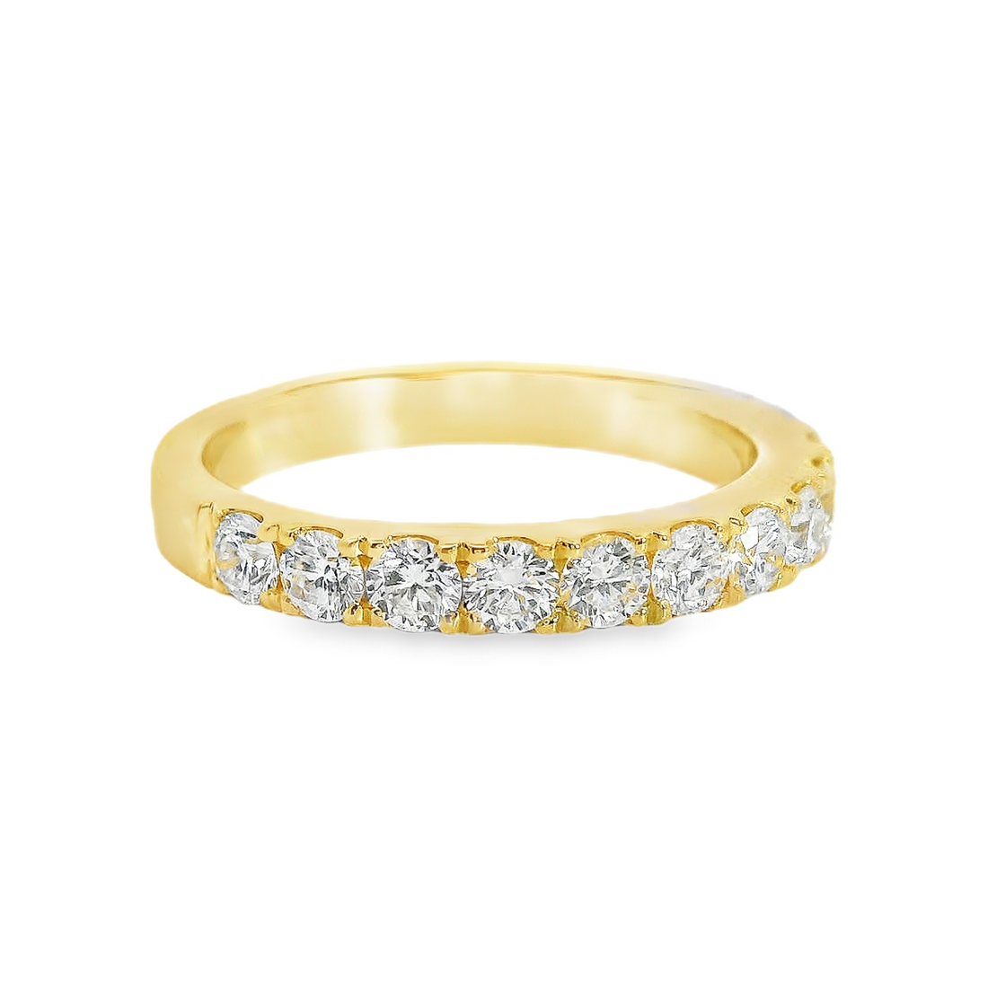 18kt White Gold Natural Round Diamond Prong Set Ring (1.27ct)