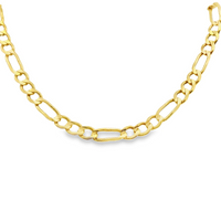 14kt Yellow Gold 7.5" 3.4mm Figaro Bracelet (2.9g)