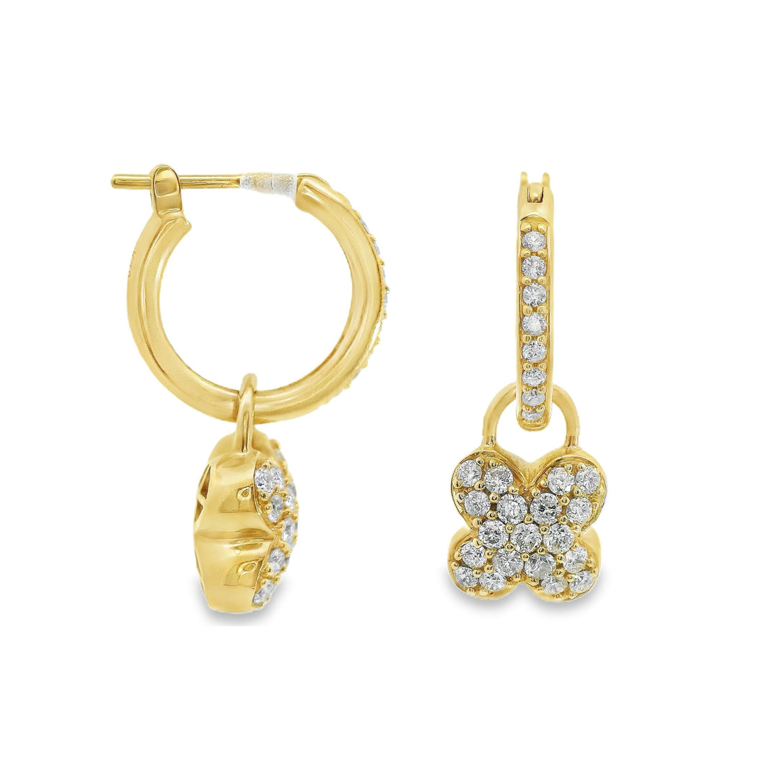 18kt Yellow Gold Natural Diamonds Drop Earrings (0.69ct)