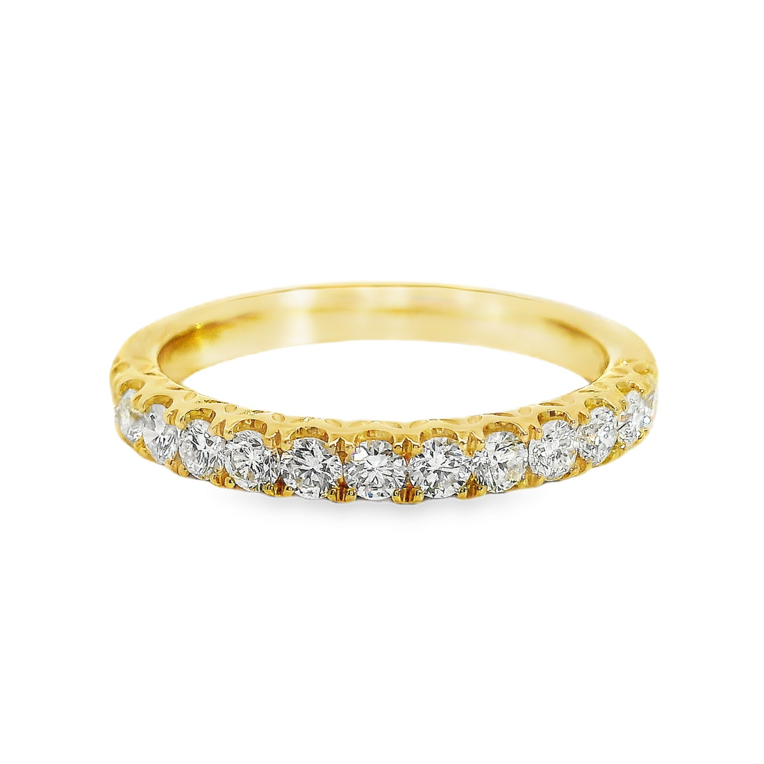 18kt Yellow Gold Natural Round Diamond Wedding Ring (.54ct)
